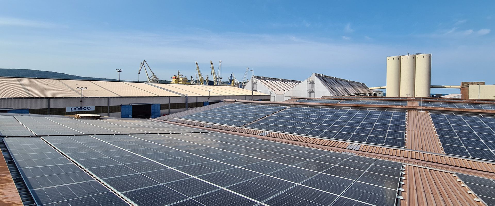 Solar Power Plant on the Port of Koper Cargo Warehouses