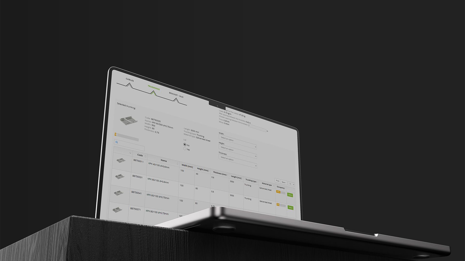 Hermi CableTray Calculator