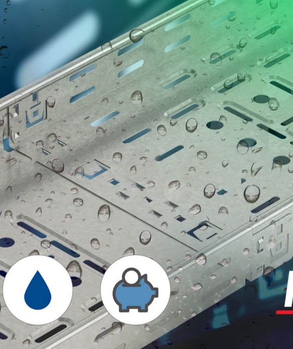 Hermi Fast Klick® Cable Trays in Magnelis® Version